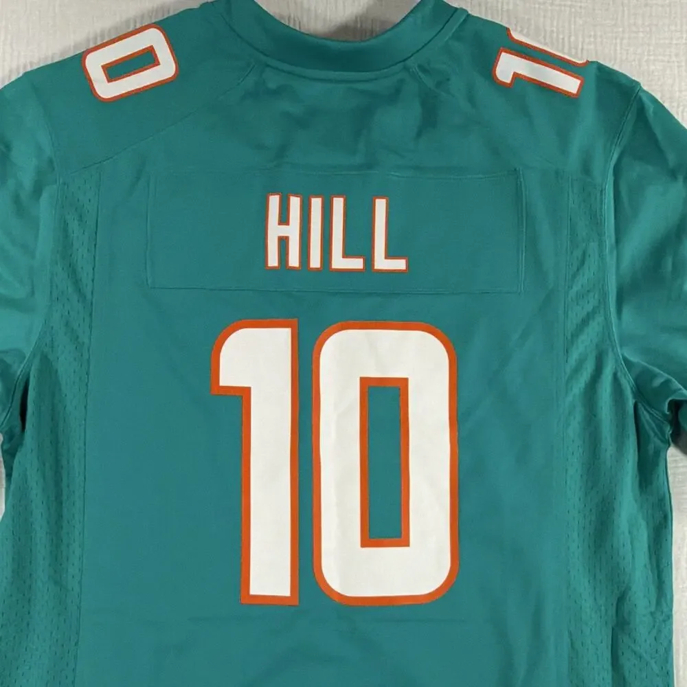 Nike Miami Dolphins Tyreek Hill #10 Aqua NFL Football Jersey Men's Size L
